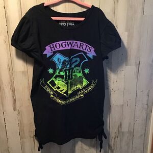 Girls Harry Potter, Hogwarts, sinch bottom shirt, 100% cotton Size 10/12